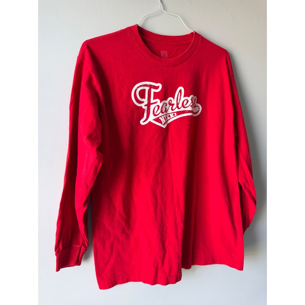 WWE Authentic Nikki Bella Fearless Red Long Sleeve Graphic T-Shirt - Picture 3 of 7